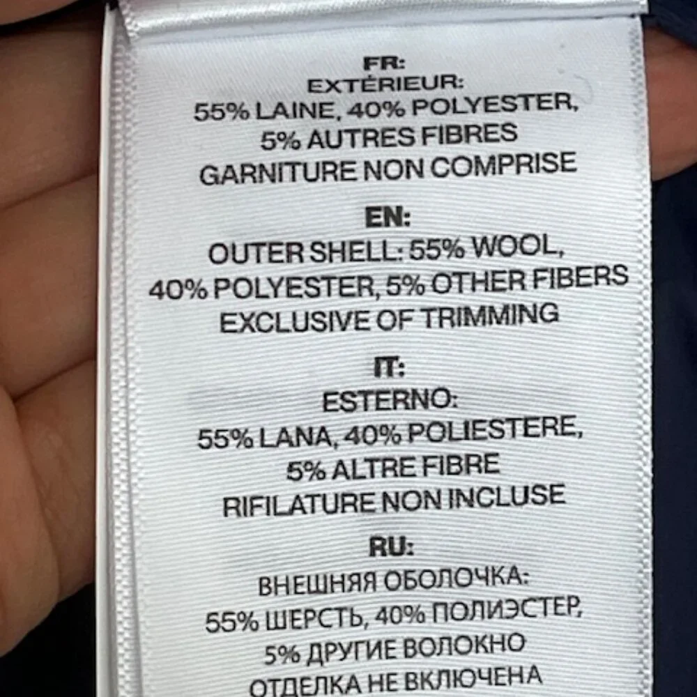 Soia & Kyo Womens Viviana Wool Blend and Quilted Puffer Hooded Coat in Lapis Lrg - Picture 16 of 16